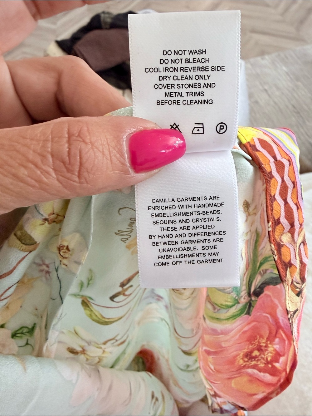 Camilla Floral Mint and Coral V-Neck Swim Coverup - Picture 7 of 7